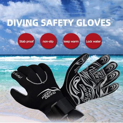 3mm Surfing Wetsuit Gloves Keep Warm Underwater Swimming Gloves Winter Fishing Gloves for Spearfishing Rafting Kayaking Paddling