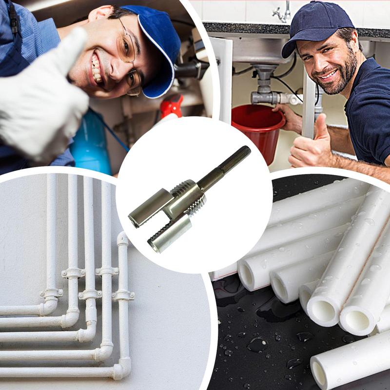 PVC Thread Maker Tool Water Pipe Internal Thread Opener Tool for 1/2-inch 3/4-inch PPR Pipes Carbon Steel Tap Cutting Opener