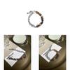 Geometric Stainless Steel Bracelet For Men And Women With Natural Stone Accents
