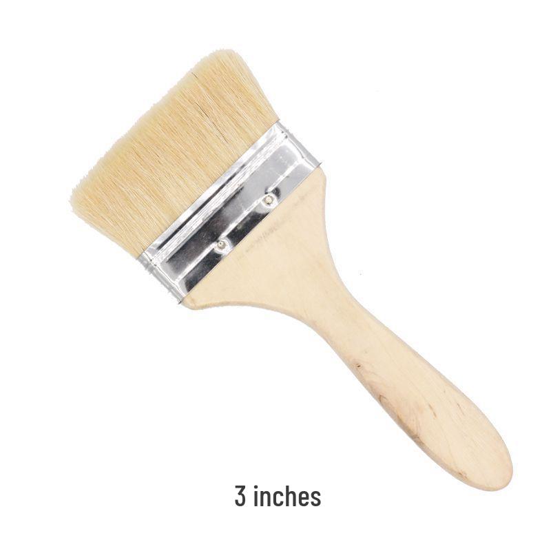 Gold Leafing Soft Bristle Wool Brush with Wooden Handle – Nylon, Glue, Protective Oil & Dusting Paint Brush