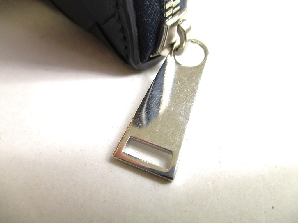 Authentic BOTTEGA VENETA Intrecciato Black Leather Zipped Card Case Coin Purse #a462  Refurbished