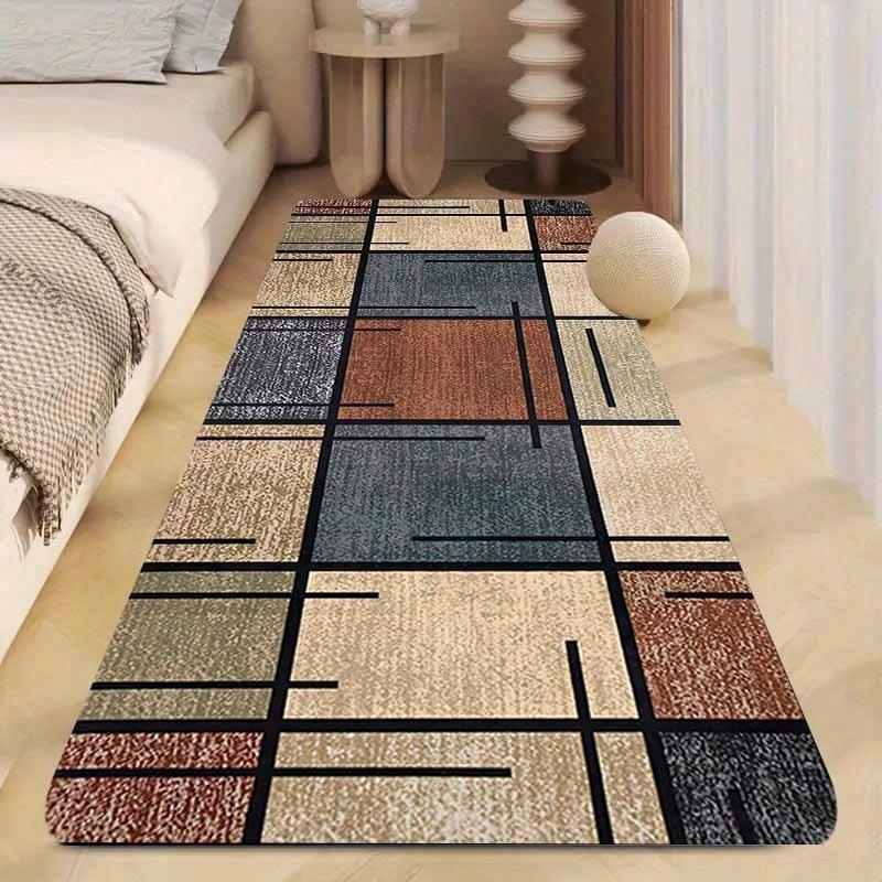 VIKAMA Checkered Carpet Creative Runner Rug Large Area Rugs Easy-Clean Kitchen Rug Doormat Rug For Bedroom Live Room Home De