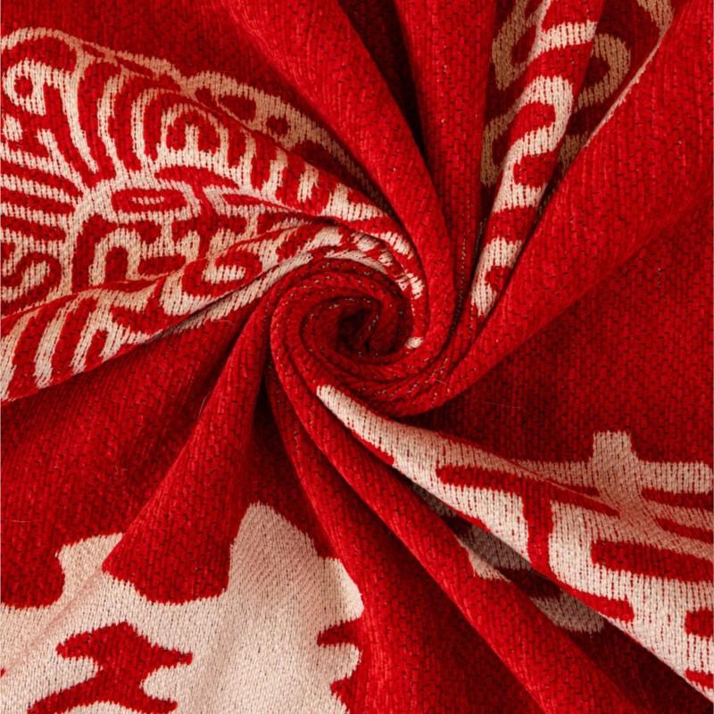 Chinese-Style Wedding Sofa Throw Blanket Full Coverage Anti-Cat Scratch Pet-Proof Non-Slip Fluffy Sofa Blanket Living Room Mats