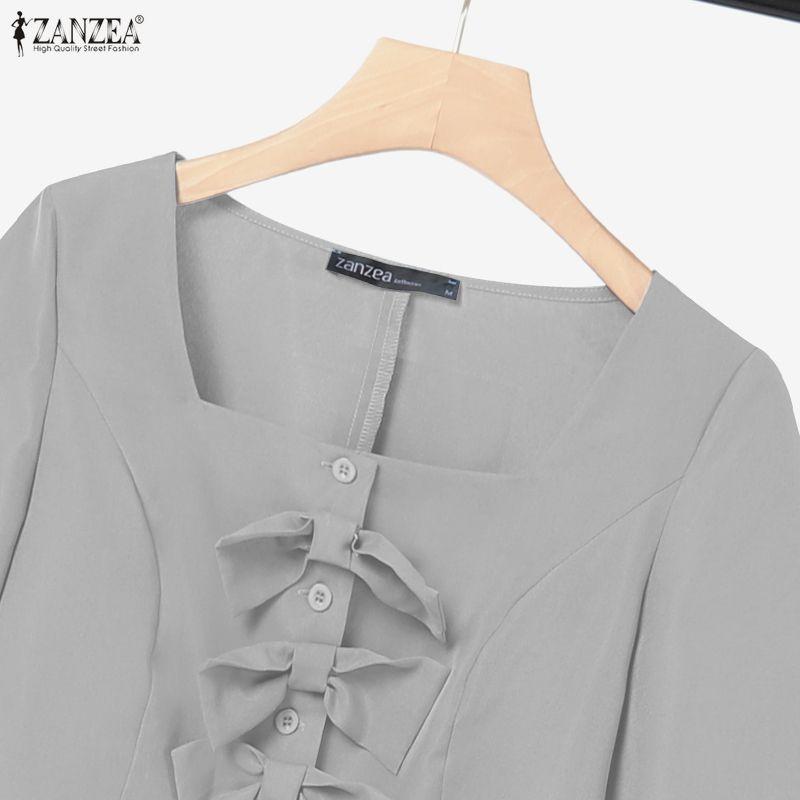 ZANZEA Women Short Sleeve Cropped Tops and Pants Summer Two Piece Suit Sets