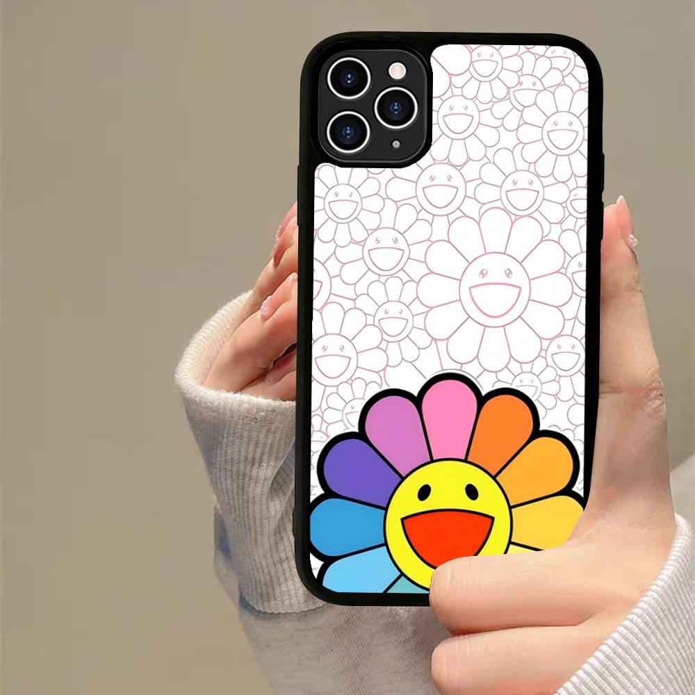 Japanese Artisti M-murakami T-takash Art Colorful PC+TPU Phone Case For iPhone 11 12 13 14 15 16 17 Plus Pro Max Cover