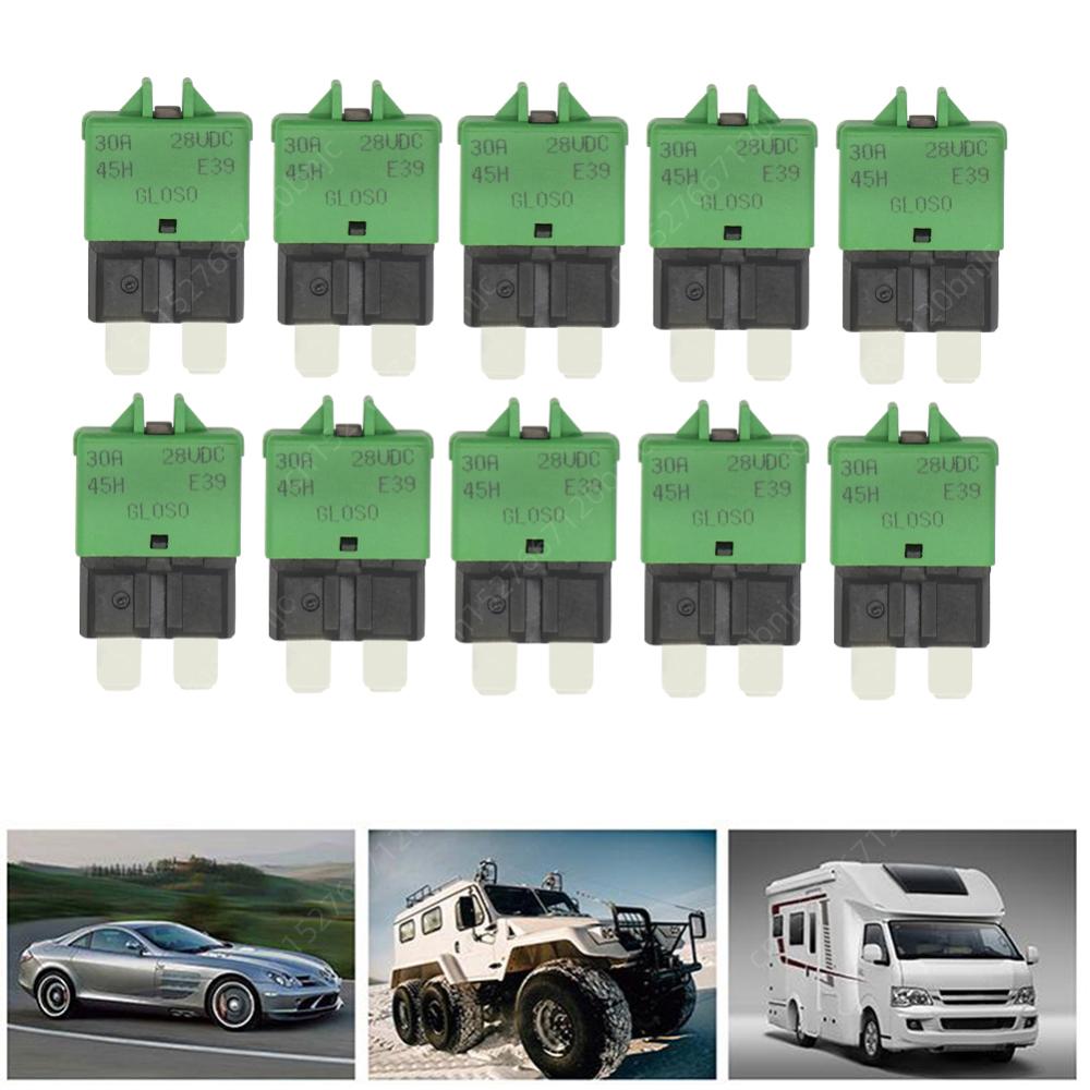 2-30 buc 5/7.5/10/15/20/25/30A DC28V Adaptor siguranță cu resetare manuală Siguranță lamă întrerupător de circuit ATC pentru marină, raliu, auto, barcă