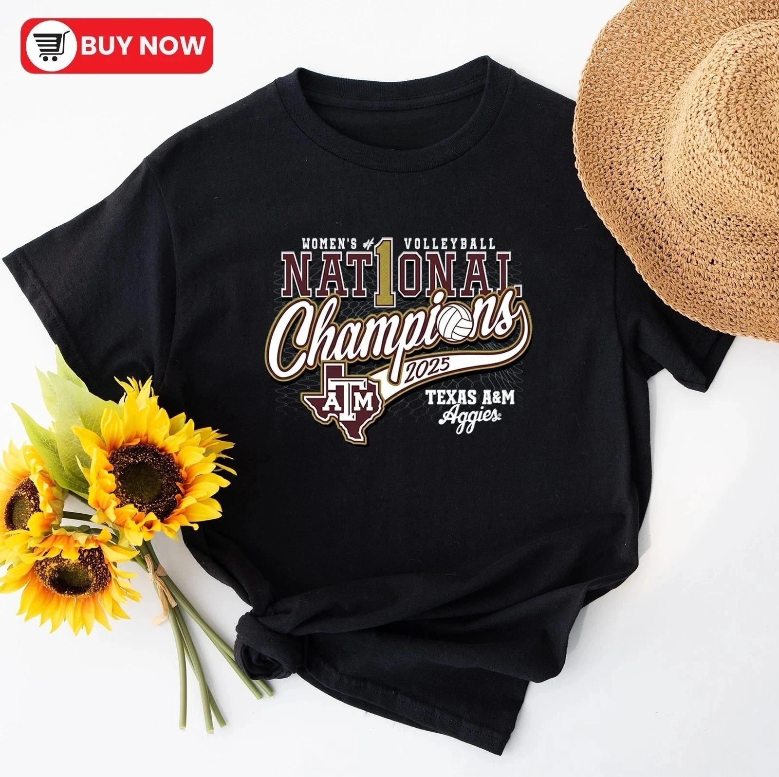 Texas A&M Aggies Champion 2025 Women s Volleyball National Champions TShirt L