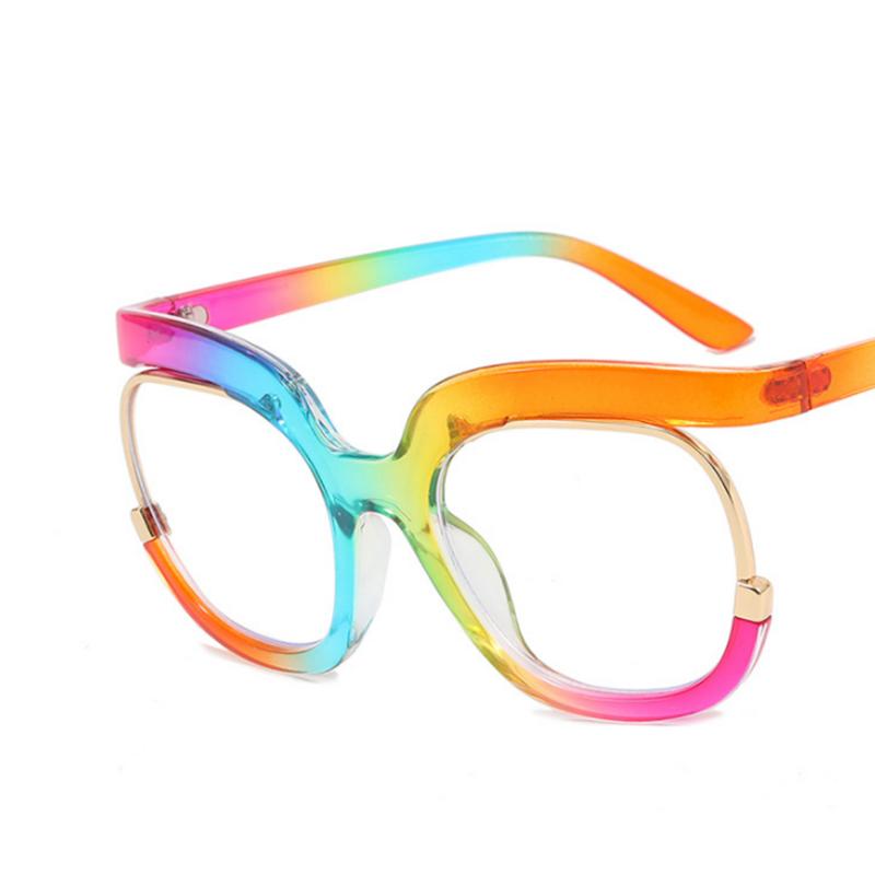 Owl Shape Colorful Frame Clear Lens Glasses Myopia Nerd Spectacles Degree 0 -0.5 -1.0 -2.0 -3.0 -4.0 To -6.0