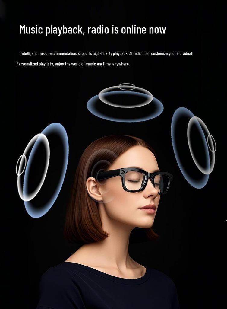 AI Smart Sunglasses: HD Camera, Anti-Shake Photo & Video Recording, Bluetooth Connectivity.
