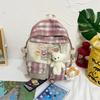 Schoolbag Female Harajuku High School Elementary School Elementary School Student Plaid Backpack Cute Large Capacity Travel Backpack