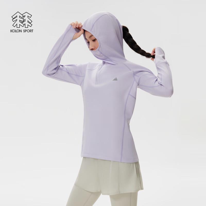 KOLON SPORT Women s Hooded Reflective Trail Running Long Sleeve T-Shirt L