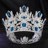 Baroque Crystal Crown Miss Universe Tiara Rhinestone Pageant Prom Crowns Bridal Wedding Hair Accessories Jewelry Crown Tiara