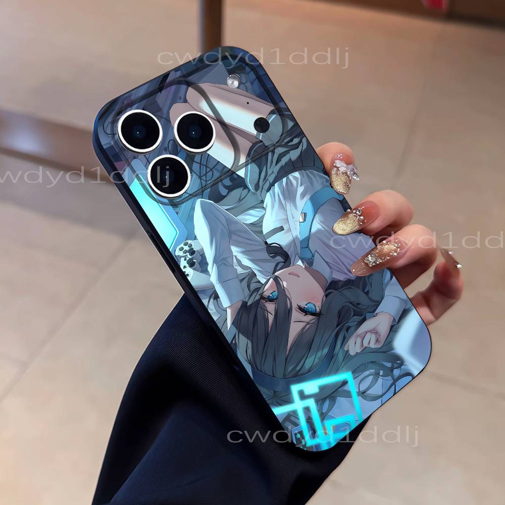 

B-Blue A-Archive Tendou Arisu For iPhone 17,16,15,11,12,14,13 Pro Max Mini XS,XR,7 Plus 16E Air Soft Black Dustproof Phone Case iPhone13mini