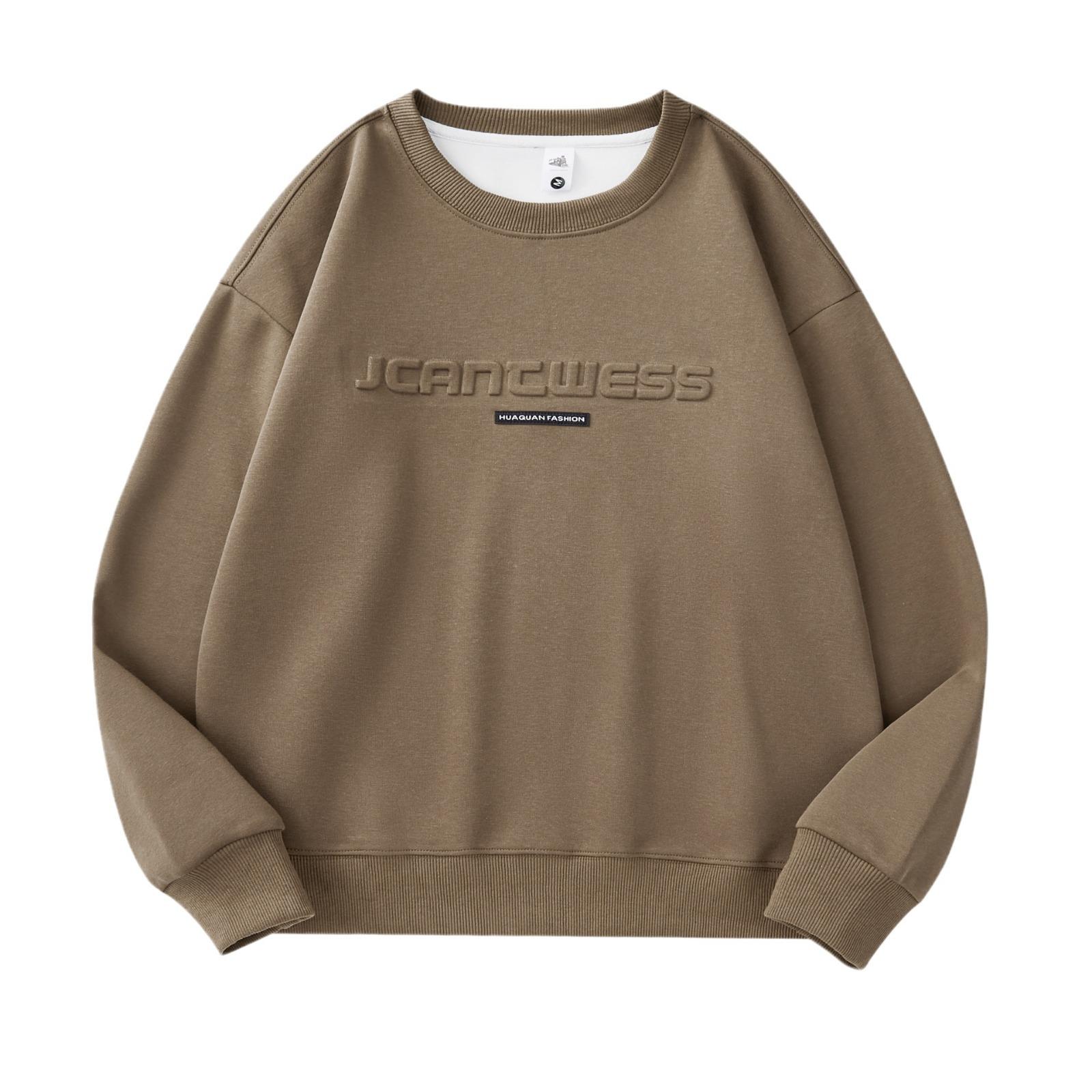 Свитер мужской осенне-зимний внутренний топ с круглым вырезом и длинными рукавами — фото 6