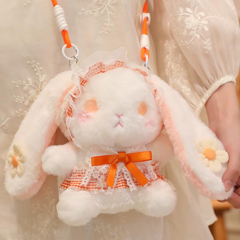 Plush Toy Rabbit Bags Backpack Cartoon Animal Style Girls Party Wear Casual
