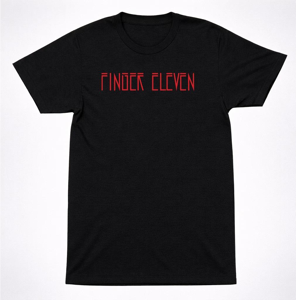 Finger Eleven Text Logo Shirt Alternative Rock Band Minimal Symbol Black Shirt 4XL