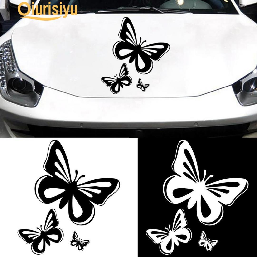 

Водонепроницаемые наклейки для стайлинга автомобилей в виде бабочек, наклейки на оконный бампер