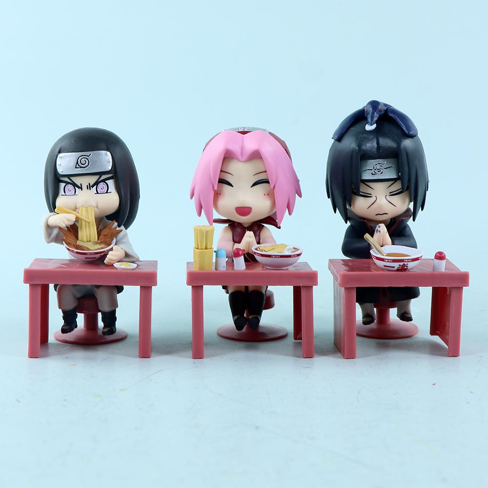 Naruto Shippuden Ramen Theme Series  Chibi Small Pvc Anime Figurine Naruto Sasuke Uchiha Merch  Toys Present For Kids