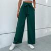 Damenhosen für Frühling und Herbst, Freizeithose, Schnürhose im Pendlerstil, weites Bein