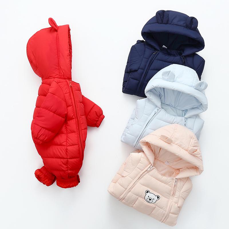 Tuta Intera in Cotone Unisex per Neonati con Fodera in Pile, Abbigliamento da Esterno con Piedi per Bambini e Bambine.