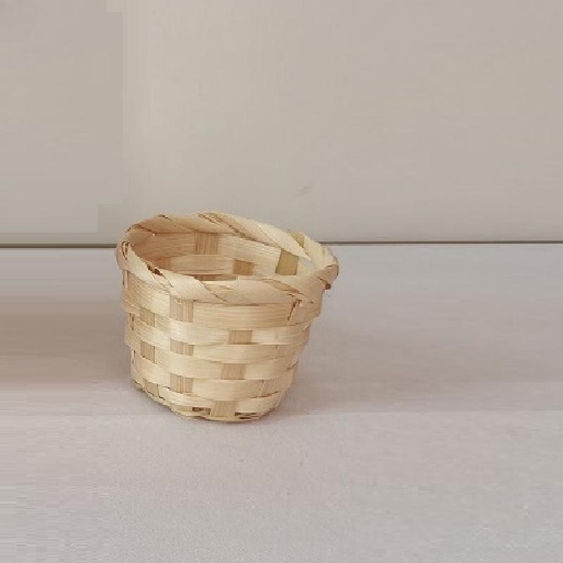 1 Pieza Cesta Mini de Bambú Tejida a Mano Caja de Regalo Caja de Almacenamiento, Regalo de Halloween Regalo de Navidad
