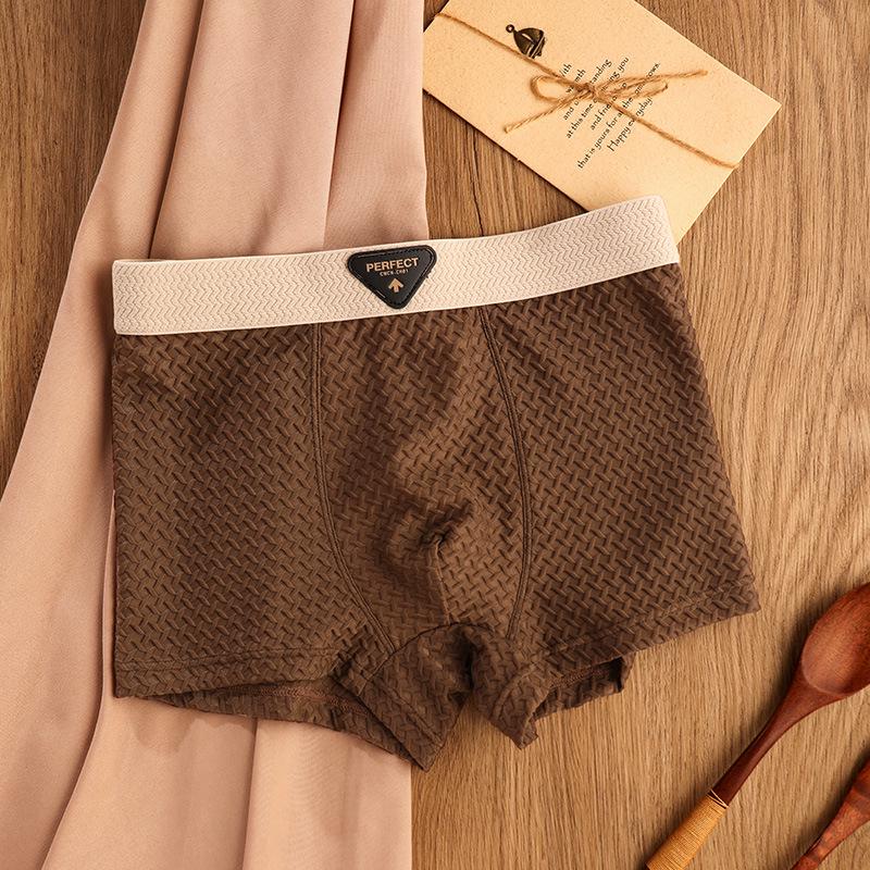 

Мужские летние боксеры из ледяного шелка, быстросохнущие, дышащие XXXXL кофейный