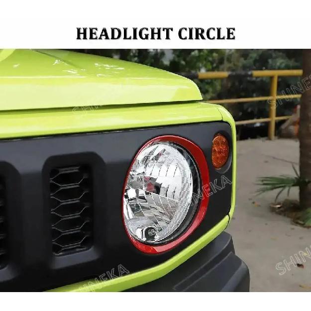 SHINEKA Auto Frontscheinwerfer Lampe Dekoration Abdeckung Aufkleber für Suzuki Jimny 2019 2020 2021 2022 2023 2024 Exterieur Zubehör