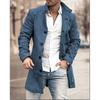 Spring New Men's Pocket Versatile Daily Retro Stand Up Collar Medium Long Woolen Coat Men's Casual Coat Men's Clothing