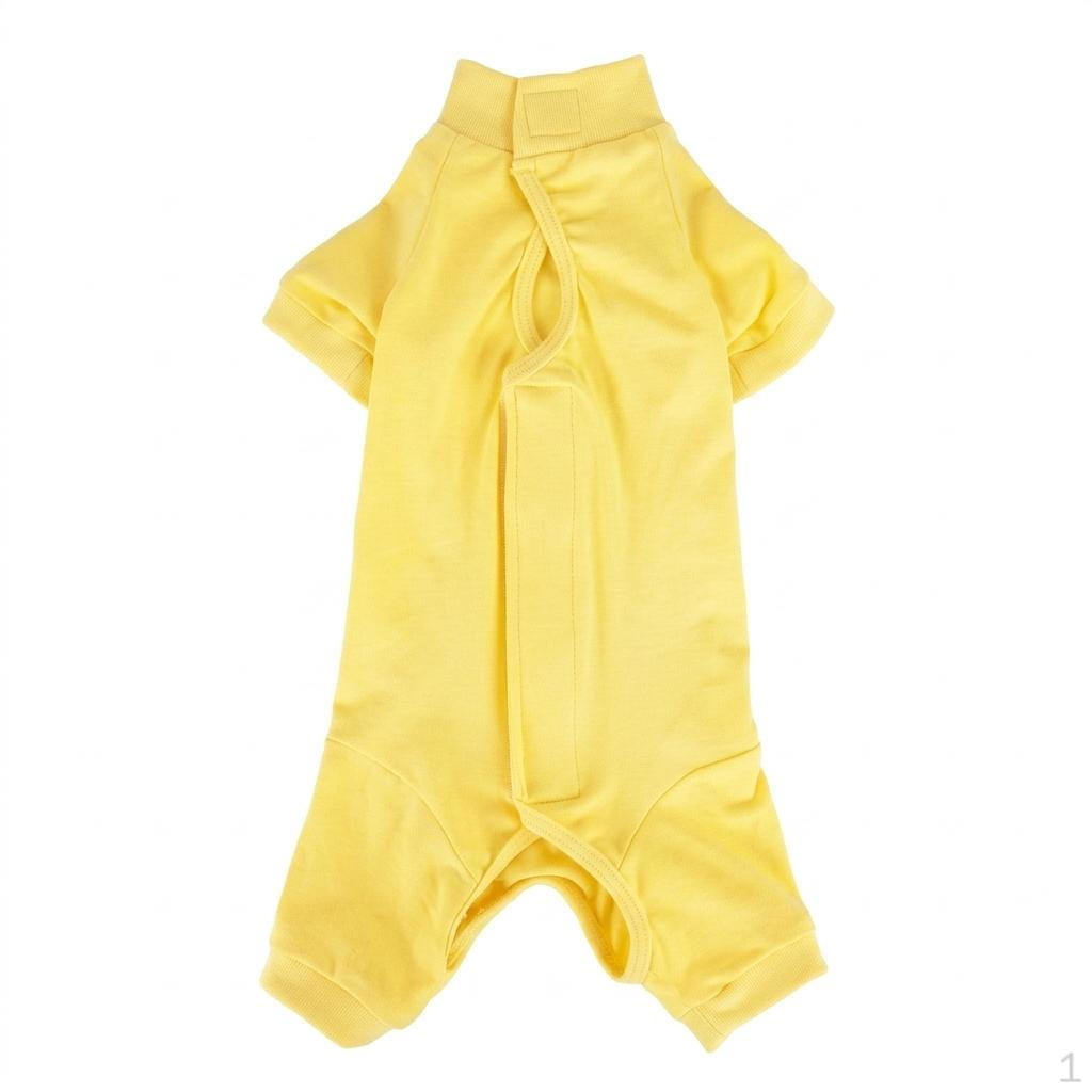 Cat Recovery Suit with Fasteners, FourLeg Design Polyester Fiber PostSurgery Clothes, Long