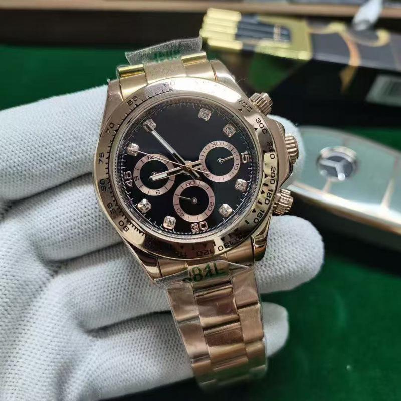 Мужские автоматические механические часы Rolex Daytona Серия 40 мм, золото и сталь