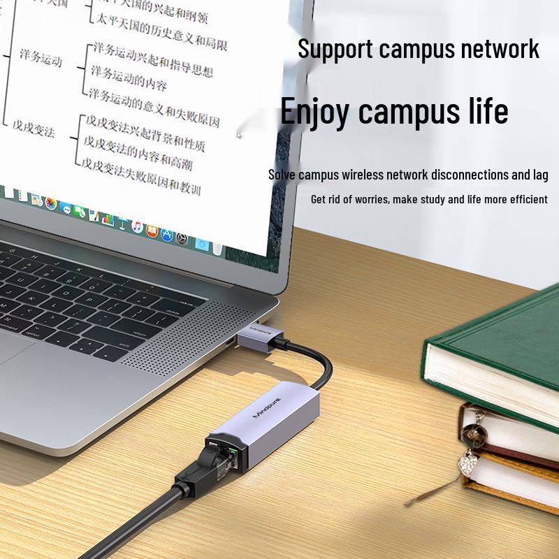 Plug-and-Play USB 3.0 to Gigabit Ethernet Adapter with RJ45 Port