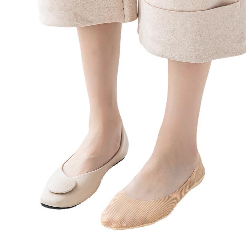 Șosete Dama Vară Noi Gură Rotundă Culoare Solidă Gură Ușoară Margine Subțire Invizibile Anti-Alunecare