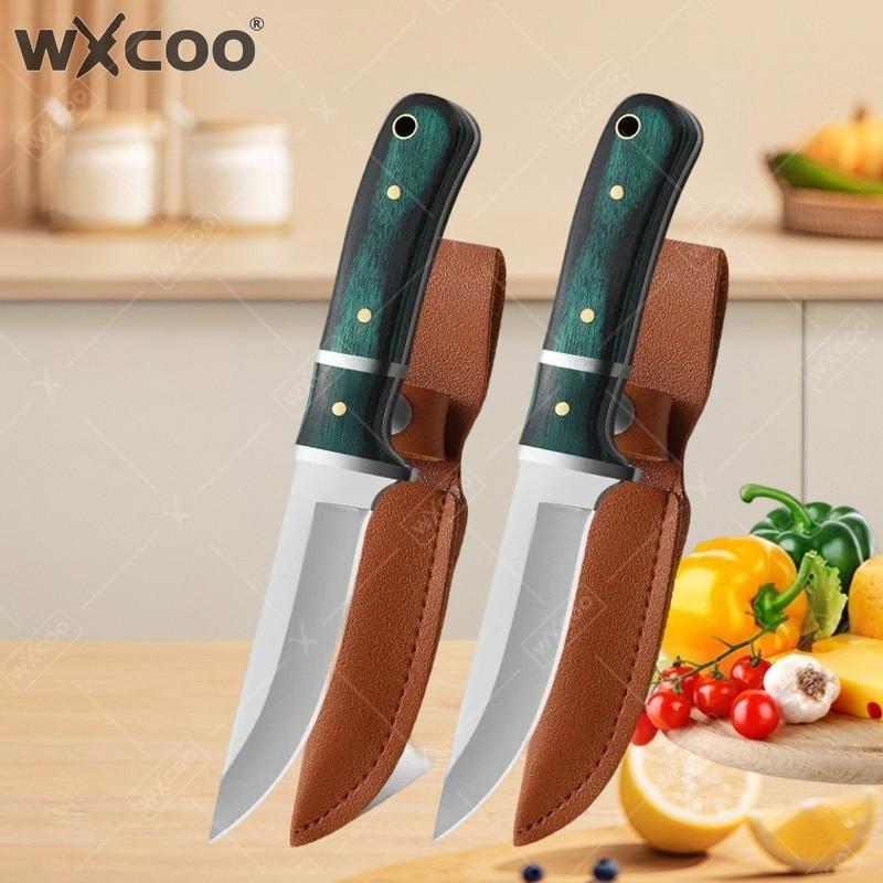 WXCOO 1 Stück Küchen-Steakmesser Obstschneidemesser Fleischschneider Allzweckmesser Edelstahl Metzgeresser Küchenzubehör