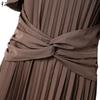 ZANZEA Women Casual Round Neck Ruffles Short Sleeve Loose Pleated Long Dress
