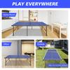 Foldable Table Tennis Table with Net and Bat Set, Suitable for Outdoor/indoor Use, Blue Surface, Includes 2 Bats and 3 Balls, Stable 6-leg Design