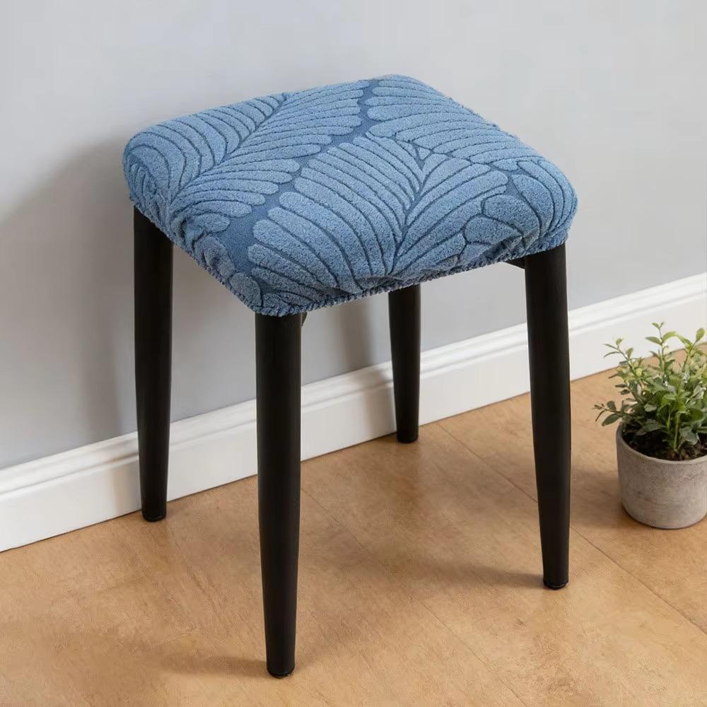 1Pc Washable Seat Cushion Covers Removable Plush Chaircover New Square Stool Case Dining Chair