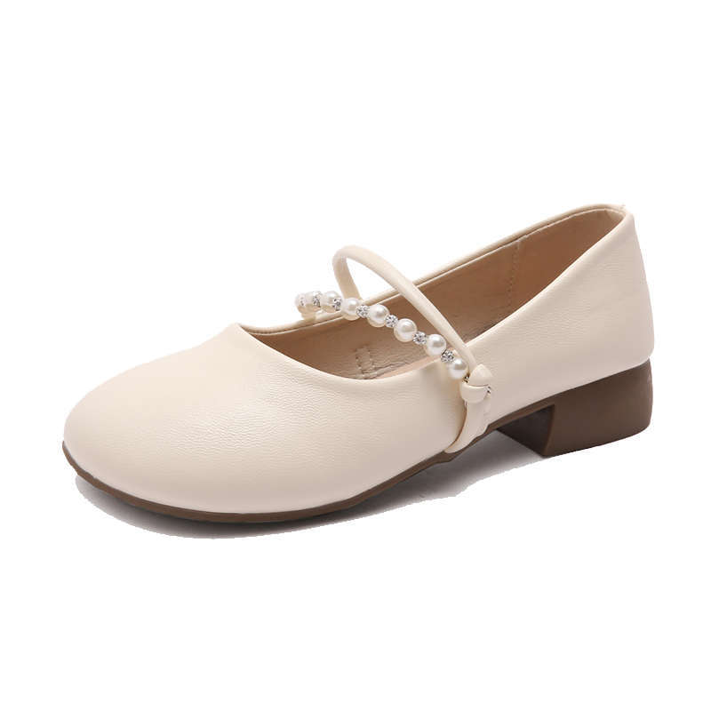 Pearl Evening Breeze Gentle Single Shoes Women's Spring and Summer 2025 New Mary Jane Shoes with Skirts Grandma Shoes Maternity Shoes