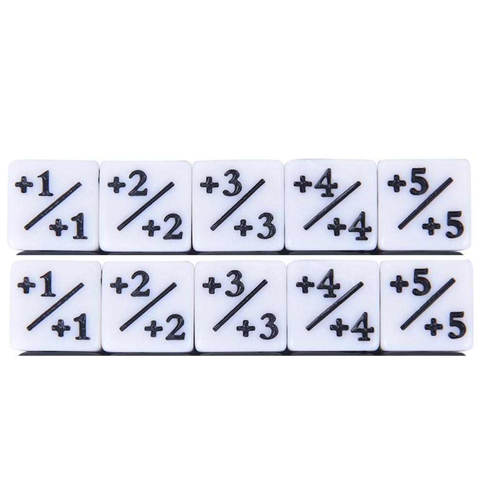 10Pcsset 16Mm D6 +1-1 Dice For Magic The Gathering Game Counting Math Teaching Counters
