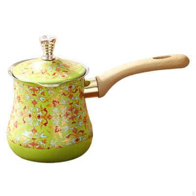 Cafetière et chauffe-boissons pour gaz, Fondue au chocolat professionnelle verte en acier inoxydable, Idéale