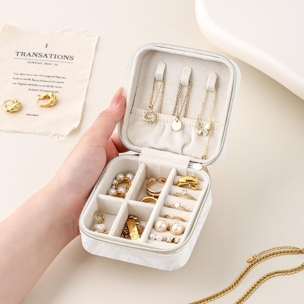 Mini Jewelry Storage Box Layered Jewelry Display Case Earrings Necklace Ring Jewelry Box  Home
