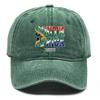 South Africa Flag Printed Baseball Cap Adjustable Sun Hat Raw Brim Fashion Unisex Hat For Outdoor Activities Golf Cycling