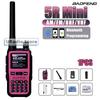 Baofeng UV-5R Mini Walkie Talkie BF-5R Mini Ham Two Way Radio Pink Dual Display USB-C 999 Channel AM For Camping Hiking Hunting