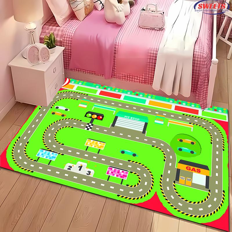 

3D HD Printing City Traffic Carpet Long Strip Anti-slip Soft Area Rug for Living Room Bedroom Hallway HomeDecor Mat 40x60cm (16x24in)