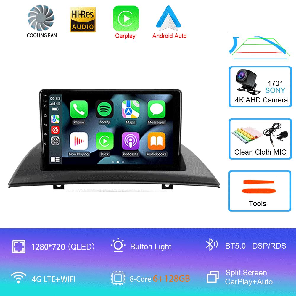 For BMW X3 E83 2004 2005 2006 2007 2008 - 2012 Car Radio Android 14 Navigation GPS Multimedia Player Stereo wifi+4G Carplay BT