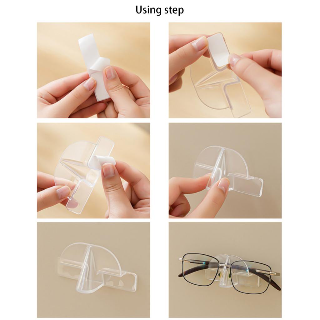 Supporto a Parete in Plastica Trasparente a 8 Pezzi per Occhiali, Espositori, Facile Installazione, Soluzione per Display Occhiali