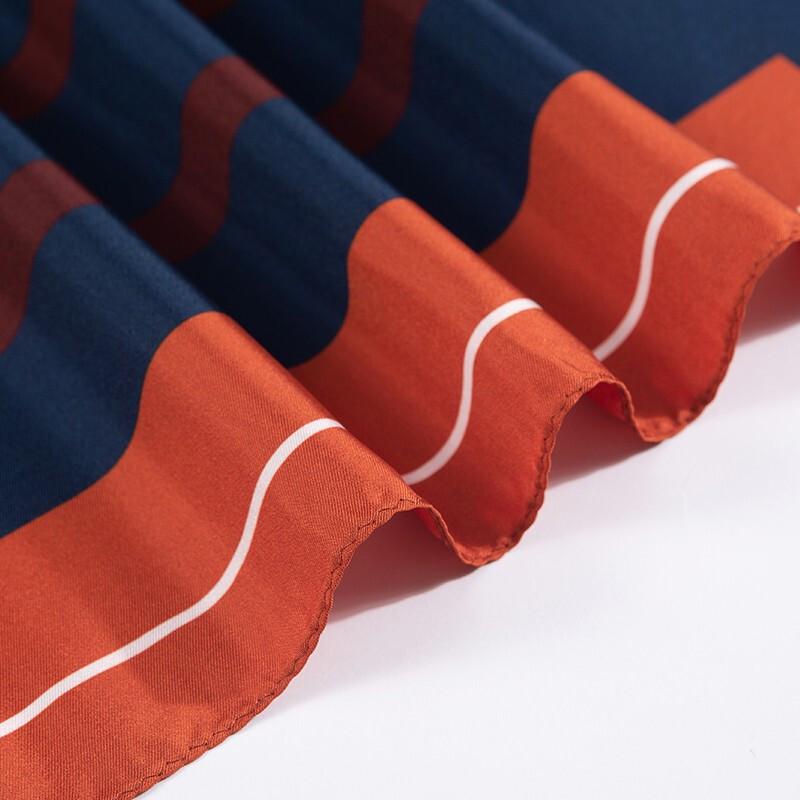 WENSLI Mulberry Silk Double-Sided Print Large Square Shawl Scarf