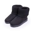 Foreign trade Korean version of fashion knitted wool flanged cotton boots cotton shoes, fashion snow boots cotton shoes 2025 supply