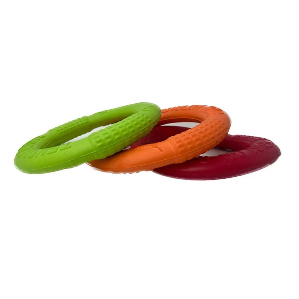 New Interactive 18CM Ring Toy for Large Breed Dogs - Engaging and High-Quality Design for Pulling, Biting, and Flying Play - Dur