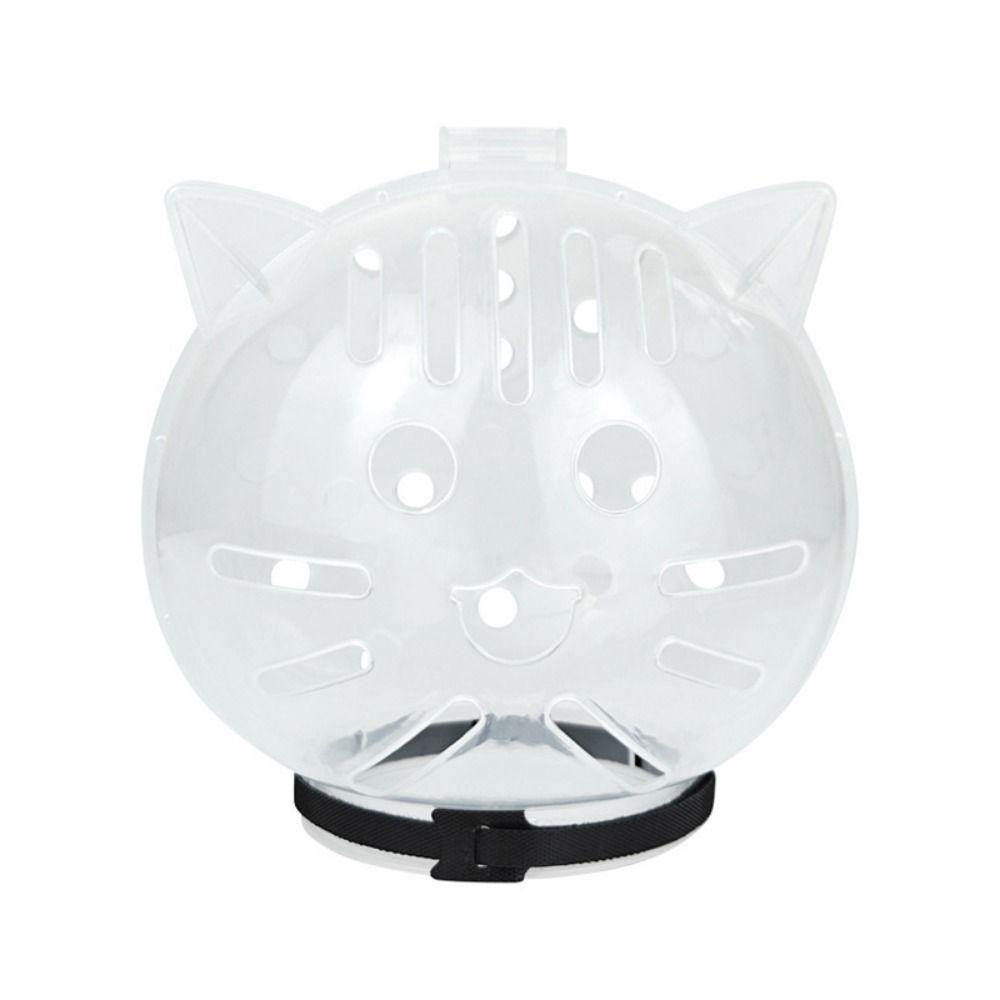 Transparent Breathable Cat Muzzle Anti-Bite Anti Scratch Cat Space Hood Cat Grooming Accessories Anti-Licking Cat Head Cover