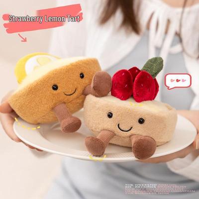 Peluche Tartelette Fraise Citron - Design Cupcake Mignon, Cadeau d'Anniversaire Parfait pour Enfants